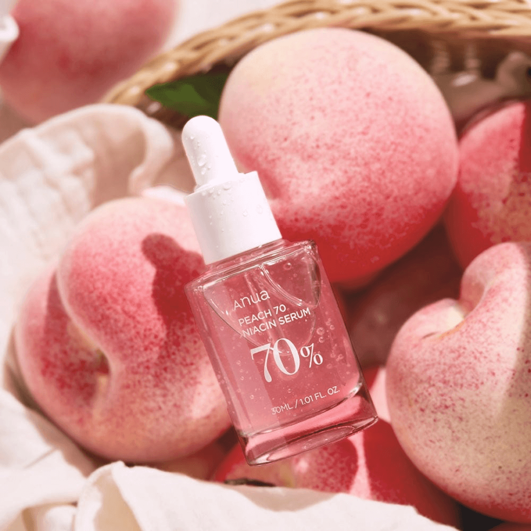 anua peach 70% niacinamide serum brightening serum serum for all skin types anti-aging serum korean skincare niacinamide serum the skin counter littlewonderland kbeauty europe nederland