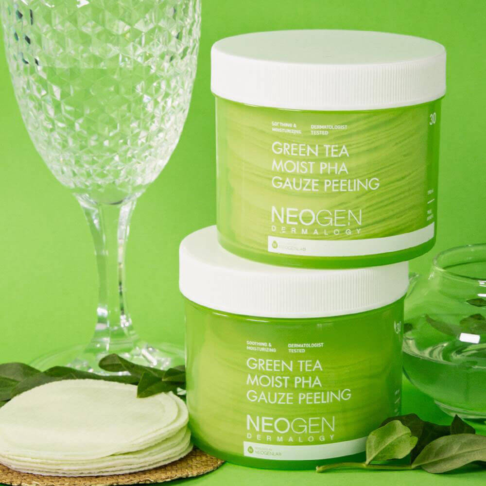 Neogen - Dermalogy Green Tea Moist PHA Gauze Peeling - 30 pcs