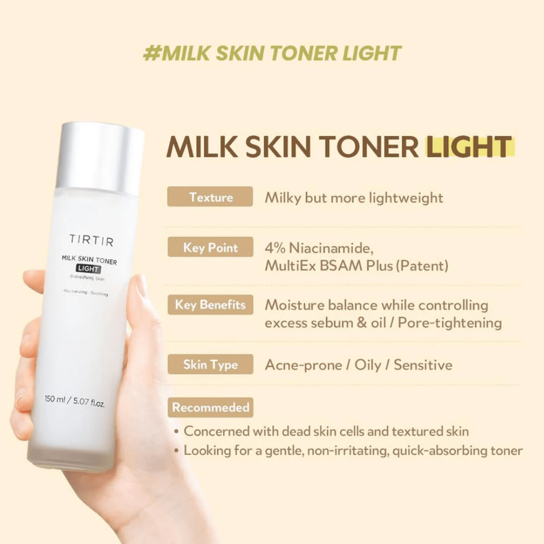 TIRTIR - Milk Skin Toner Light - 150ml