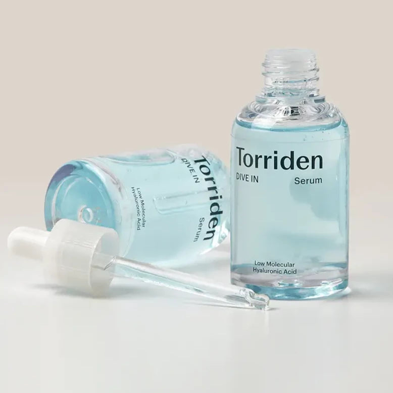Torriden DIVE-IN Low Molecule Hyaluronic Acid Serum new version voor de droge, gevoelige huid. Ook te gebruiken voor mensen met rosacea huidaandoening verkoelend effect the skin counter